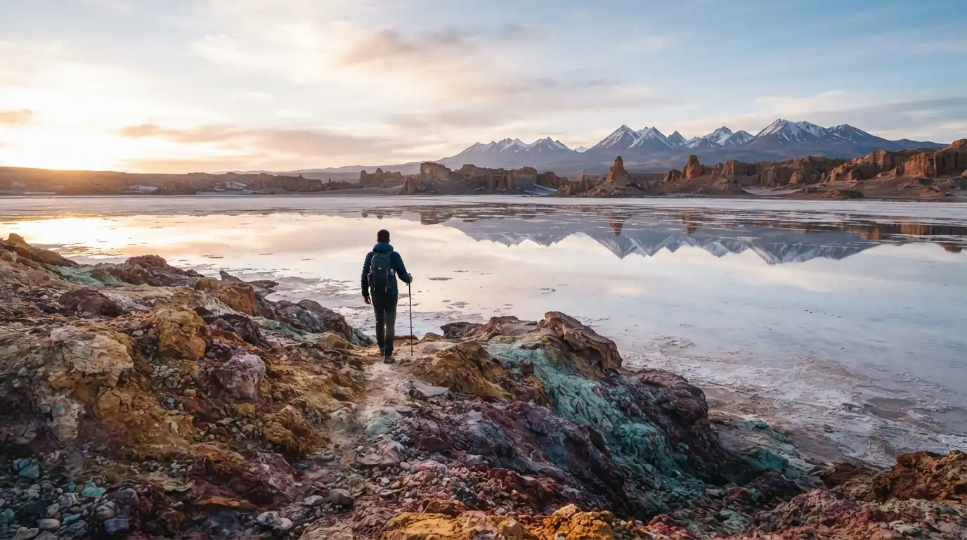 Surreal natural landscape representing unique travel destinations around the world