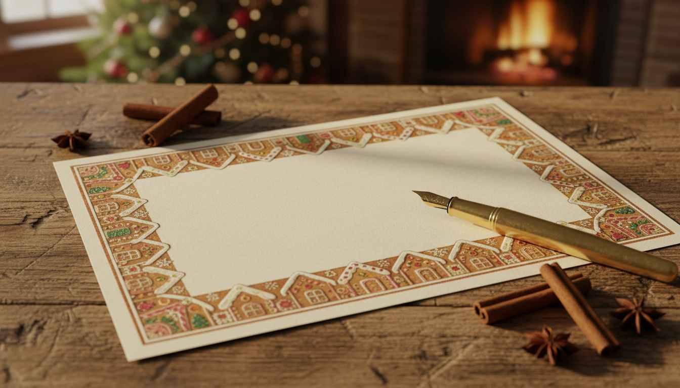 gingerbread writing paper