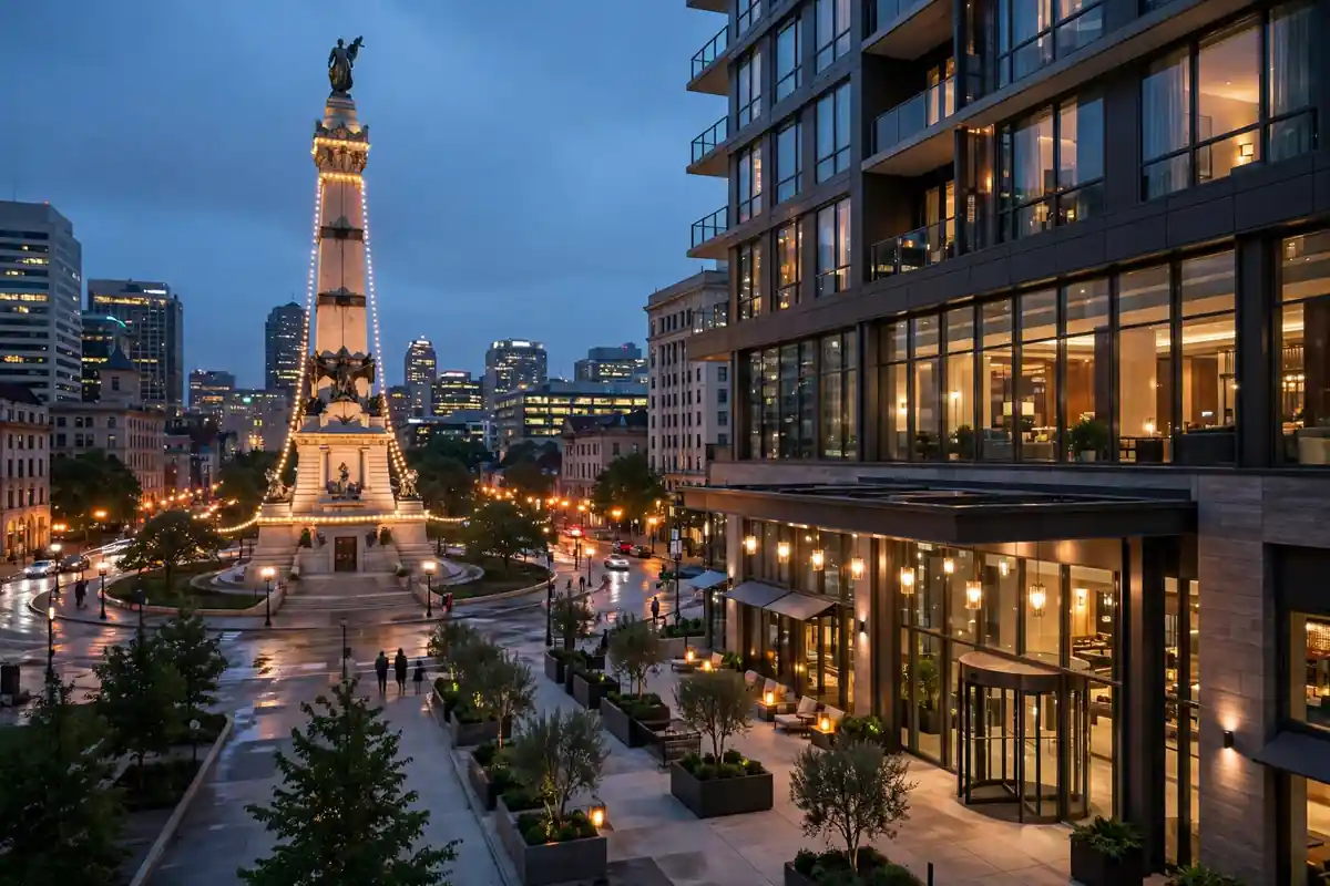 Best hotels in downtown Indianapolis in the evening