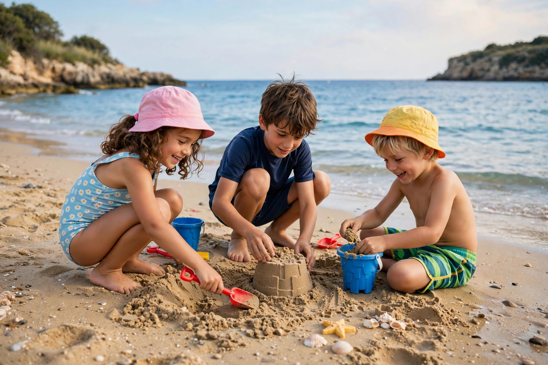 Family enjoying a beach vacation, one of the best family vacation ideas in the USA