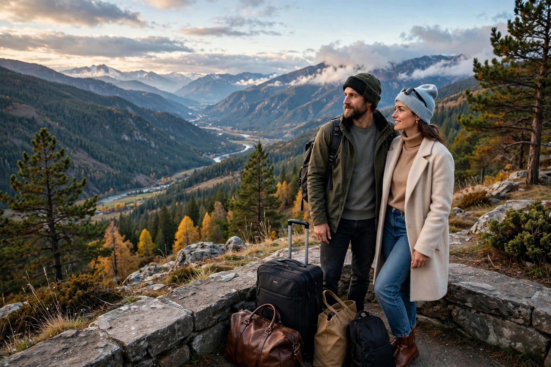 Couple enjoying a romantic weekend getaway in the USA